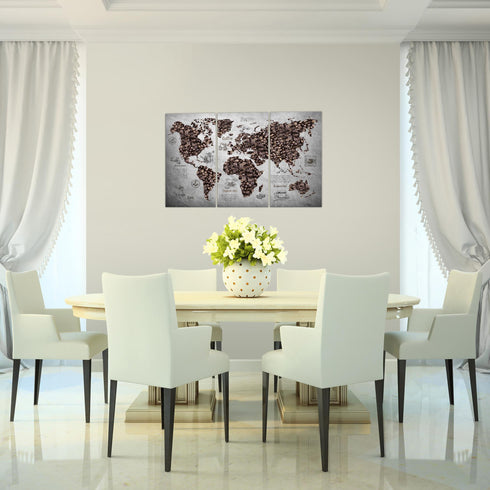 Wandbilder Wohnzimmer XXL Küche Kaffee Moderne Bilder Weltkarte